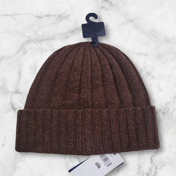Polo Ralph Lauren Men's Wool Blend Ribbed Cuff Knit Beanie Hat Brown NWT - Picture 3 of 4